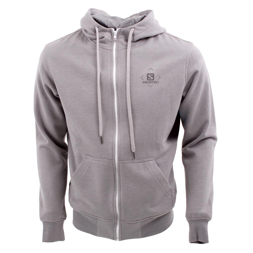 Salomon Singapore Mens Sweatshirt - SHIFTED ZIP THRU M Grey | 57629-WCNS